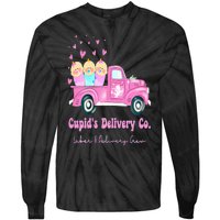 Cupids Delivery Co Funny Ld Crew Valentines Day Truck Tie-Dye Long Sleeve Shirt