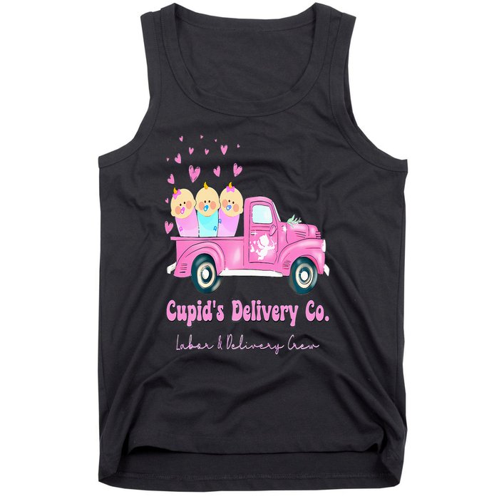 Cupids Delivery Co Funny Ld Crew Valentines Day Truck Tank Top