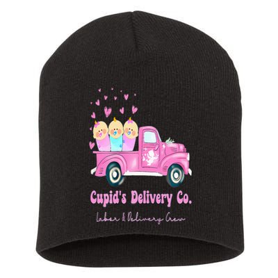 Cupids Delivery Co Funny Ld Crew Valentines Day Truck Short Acrylic Beanie