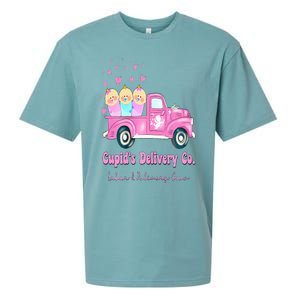 Cupids Delivery Co Funny Ld Crew Valentines Day Truck Sueded Cloud Jersey T-Shirt