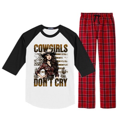 Cowgirls DonT Cry Raglan Sleeve Pajama Set