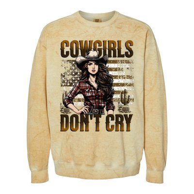 Cowgirls DonT Cry Colorblast Crewneck Sweatshirt