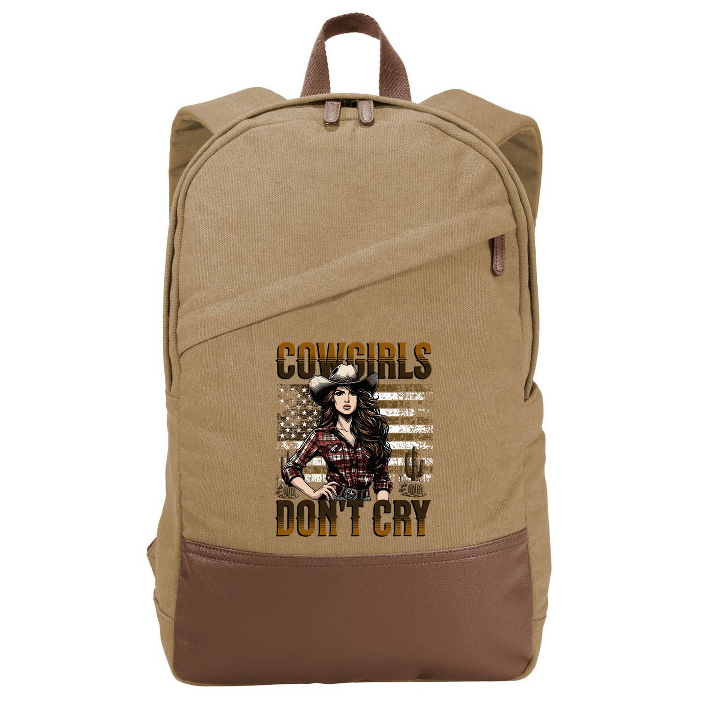 Cowgirls DonT Cry Cotton Canvas Backpack