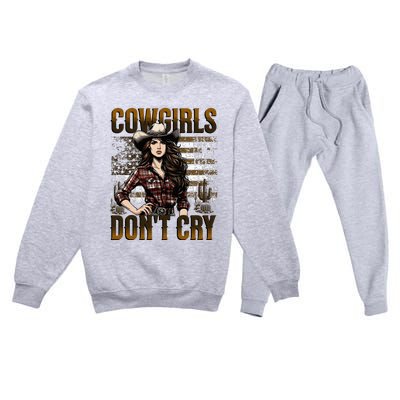 Cowgirls DonT Cry Premium Crewneck Sweatsuit Set