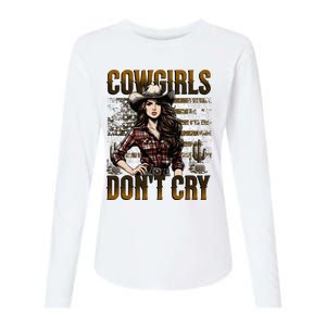 Cowgirls DonT Cry Womens Cotton Relaxed Long Sleeve T-Shirt