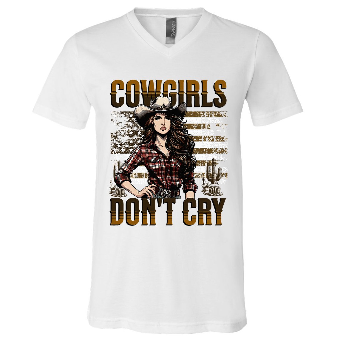 Cowgirls DonT Cry V-Neck T-Shirt