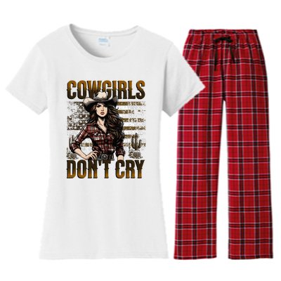 Cowgirls DonT Cry Women's Flannel Pajama Set