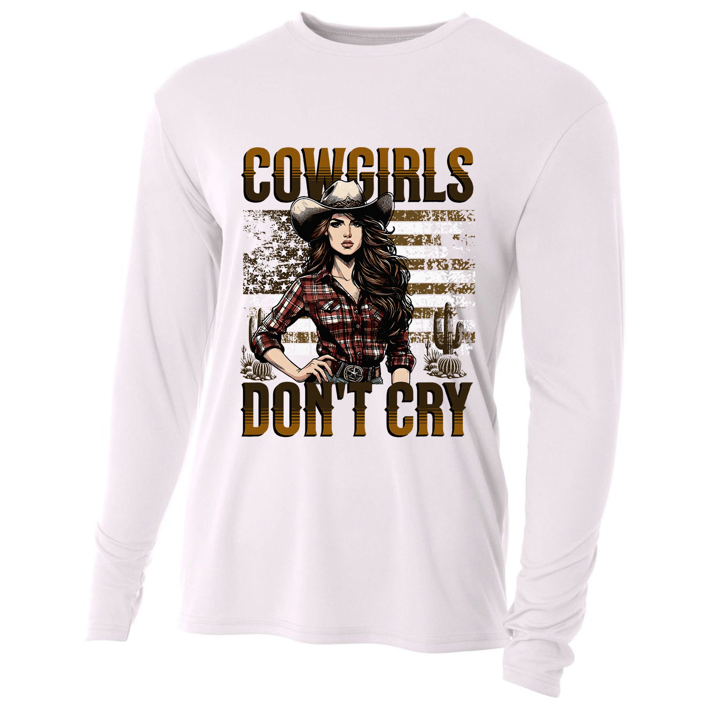 Cowgirls DonT Cry Cooling Performance Long Sleeve Crew