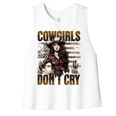 Cowgirls DonT Cry Women's Racerback Cropped Tank