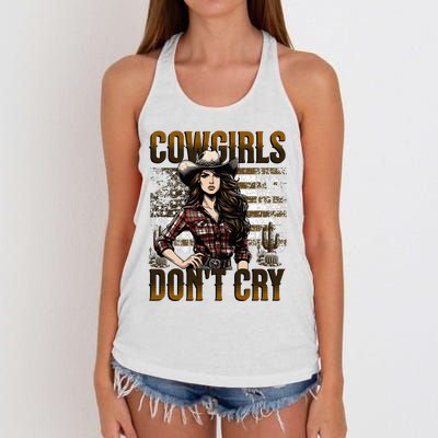 Cowgirls DonT Cry Women's Knotted Racerback Tank