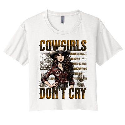 Cowgirls DonT Cry Women's Crop Top Tee