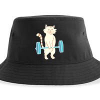 Cat Deadlift Cat Powerlifting Shirt Sustainable Bucket Hat