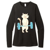 Cat Deadlift Cat Powerlifting Shirt Womens CVC Long Sleeve Shirt