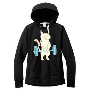 Cat Deadlift Cat Powerlifting Shirt Women's Fleece Hoodie