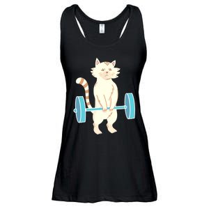 Cat Deadlift Cat Powerlifting Shirt Ladies Essential Flowy Tank