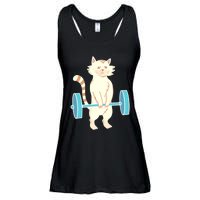 Cat Deadlift Cat Powerlifting Shirt Ladies Essential Flowy Tank