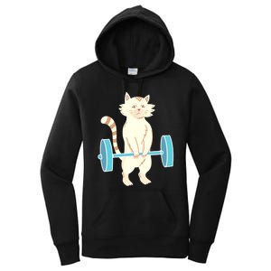 Cat Deadlift Cat Powerlifting Shirt Women's Pullover Hoodie