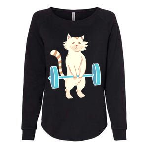 Cat Deadlift Cat Powerlifting Shirt Womens California Wash Sweatshirt