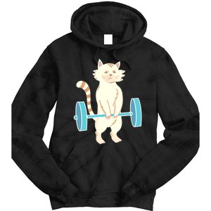 Cat Deadlift Cat Powerlifting Shirt Tie Dye Hoodie