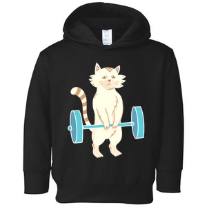 Cat Deadlift Cat Powerlifting Shirt Toddler Hoodie