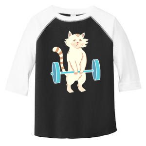 Cat Deadlift Cat Powerlifting Shirt Toddler Fine Jersey T-Shirt