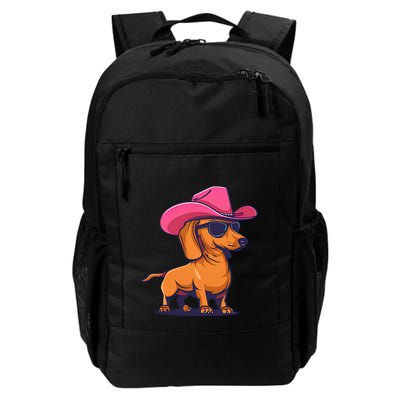Cute Dachshund Cowboy Hat Wiener Sausage Dog Puppy Backpack