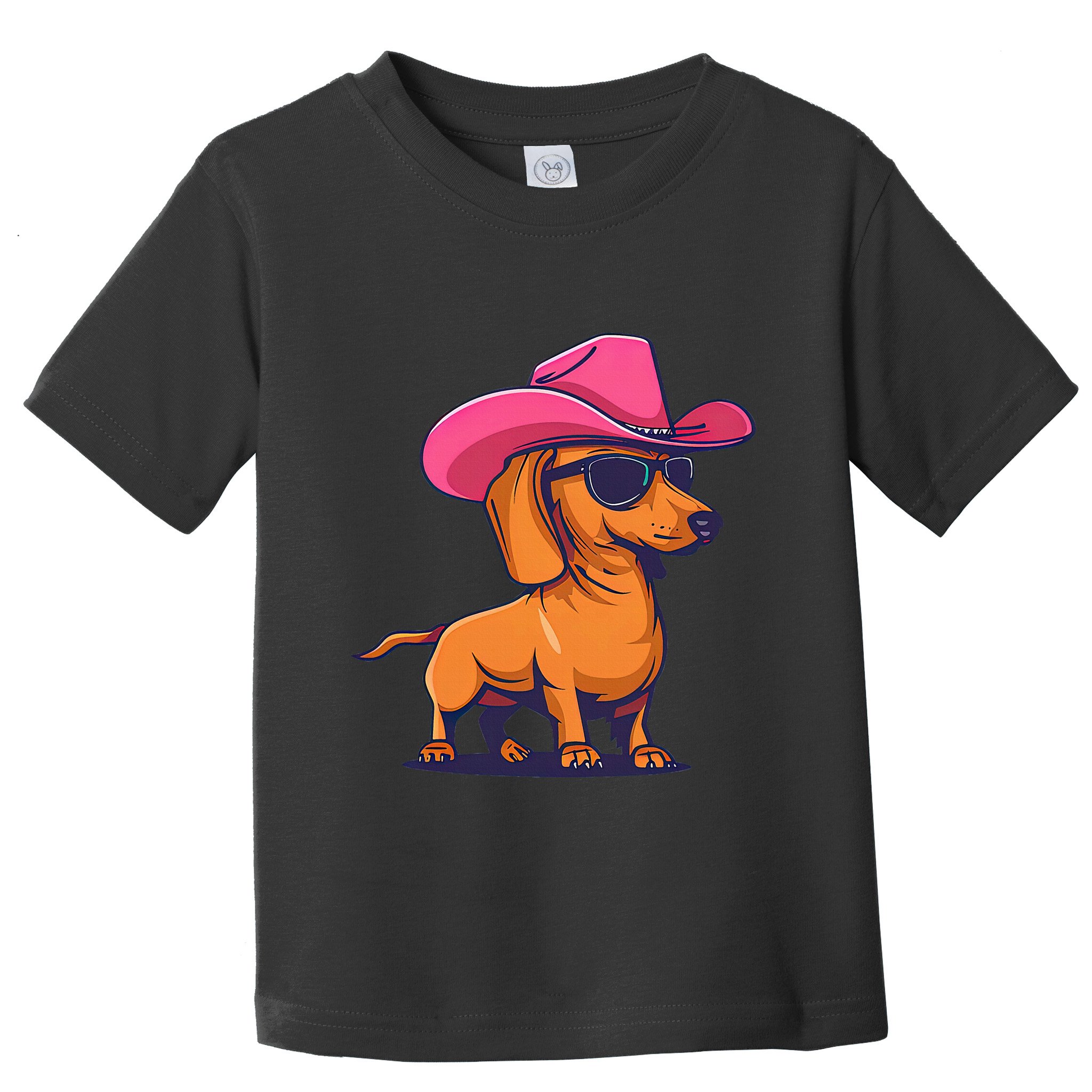 Cute Dachshund Cowboy Hat Wiener Sausage Dog Puppy Toddler T-Shirt