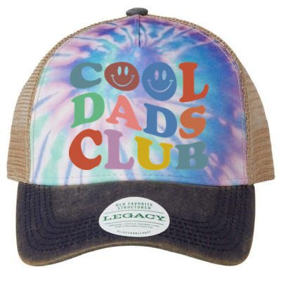Cool Dads Club Funny Smile Colorful Father's Day Legacy Tie Dye Trucker Hat