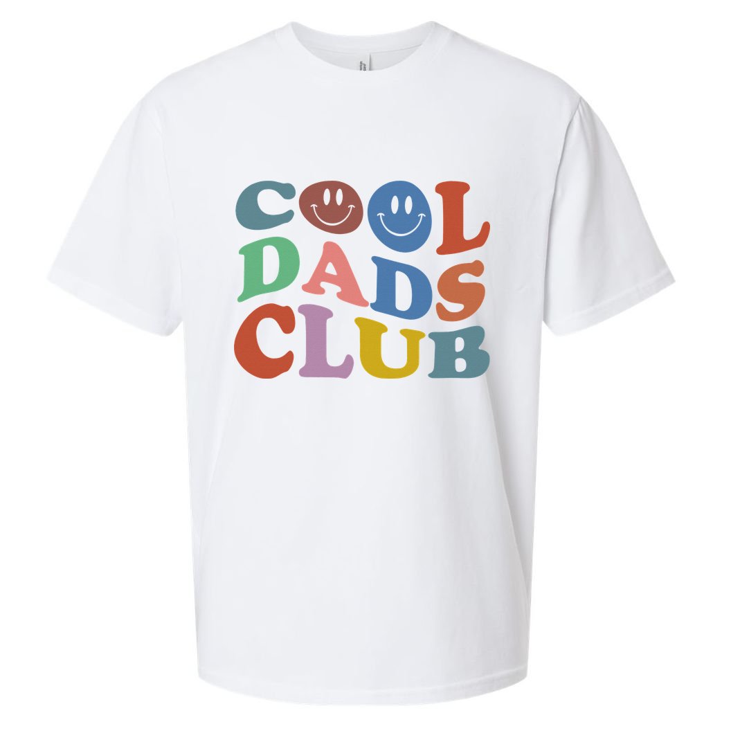 Cool Dads Club Funny Smile Colorful Father's Day Sueded Cloud Jersey T-Shirt