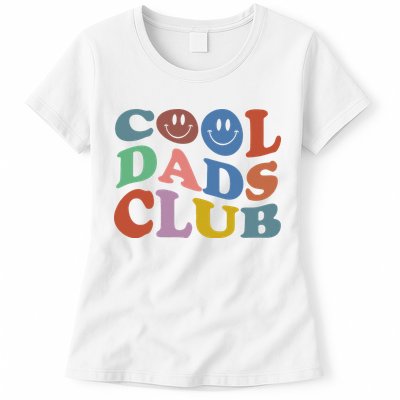 Cool Dads Club Funny Smile Colorful Father's Day Womens T-Shirt