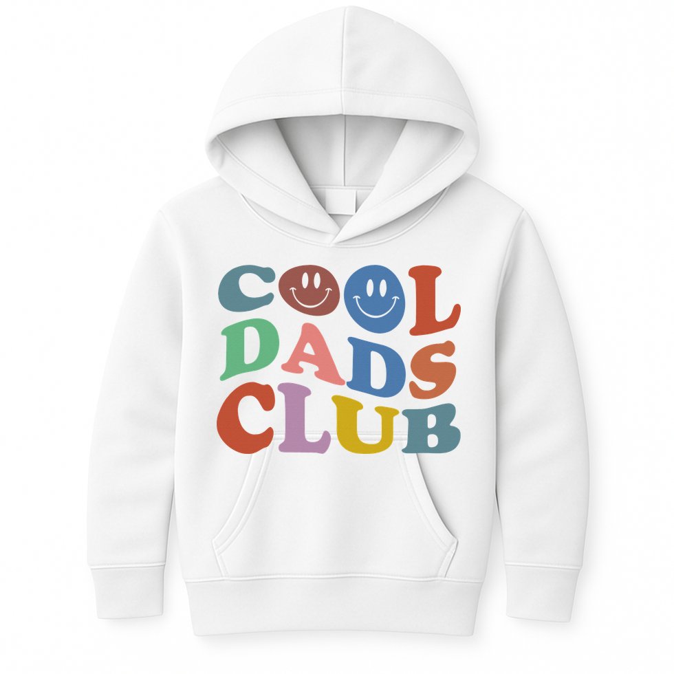 Cool Dads Club Funny Smile Colorful Father's Day Kids Hoodie