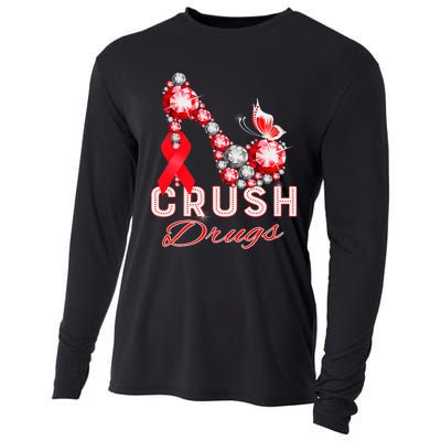 Crush Drugs Christmas Gnome Wear Red Ribbon Week Nurse Cooling Performance Long Sleeve Crew