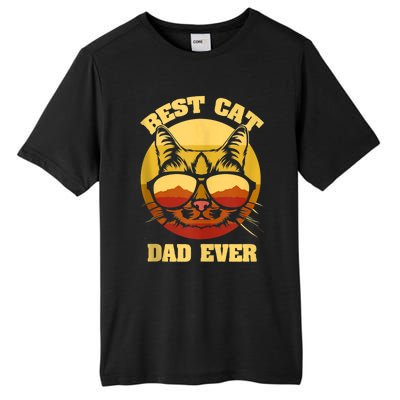 Cat Daddy Cat Lover Gift 80s Retro Best Cat Dad Ever Tall Fusion ChromaSoft Performance T-Shirt