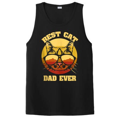 Cat Daddy Cat Lover Gift 80s Retro Best Cat Dad Ever PosiCharge Competitor Tank