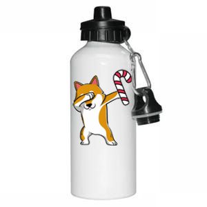 Christmas Dabbing Corgi Puppy Dog Candy Cane Dance Gift Aluminum Water Bottle