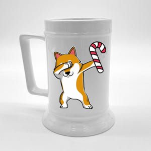 Christmas Dabbing Corgi Puppy Dog Candy Cane Dance Gift Beer Stein