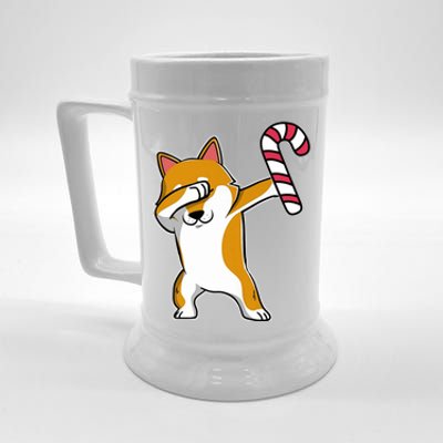 Christmas Dabbing Corgi Puppy Dog Candy Cane Dance Gift Beer Stein