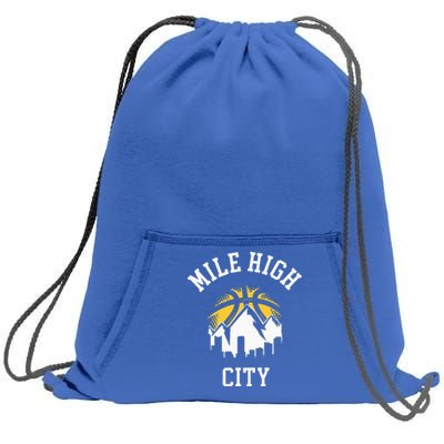 Classic Denver Colorado Mile Tee High Denver City Sweatshirt Cinch Pack Bag