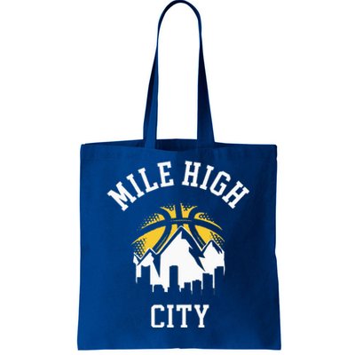 Classic Denver Colorado Mile Tee High Denver City Tote Bag