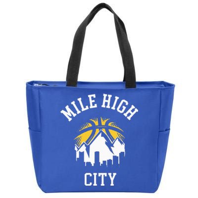 Classic Denver Colorado Mile Tee High Denver City Zip Tote Bag