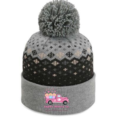 Cupid's Delivery Co Funny L And D Crew Valentines Day Truck Gift The Baniff Cuffed Pom Beanie