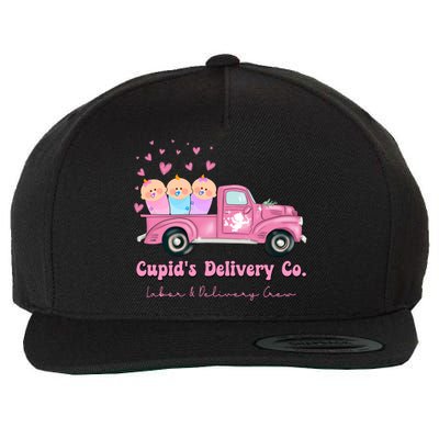 Cupid's Delivery Co Funny L And D Crew Valentines Day Truck Gift Wool Snapback Cap