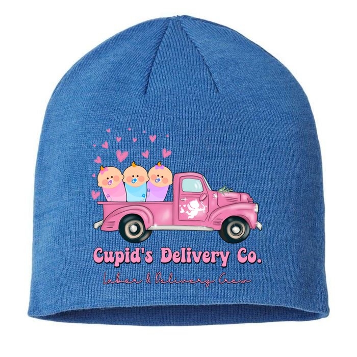 Cupid's Delivery Co Funny L And D Crew Valentines Day Truck Gift Sustainable Beanie