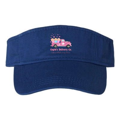 Cupid's Delivery Co Funny L And D Crew Valentines Day Truck Gift Valucap Bio-Washed Visor