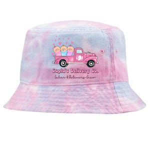 Cupid's Delivery Co Funny L And D Crew Valentines Day Truck Gift Tie-Dyed Bucket Hat