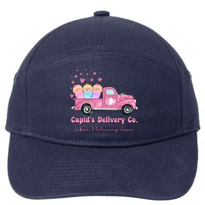 Cupid's Delivery Co Funny L And D Crew Valentines Day Truck Gift 7-Panel Snapback Hat