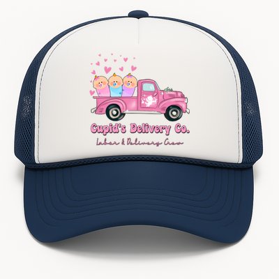 Cupid's Delivery Co Funny L And D Crew Valentines Day Truck Gift Trucker Hat