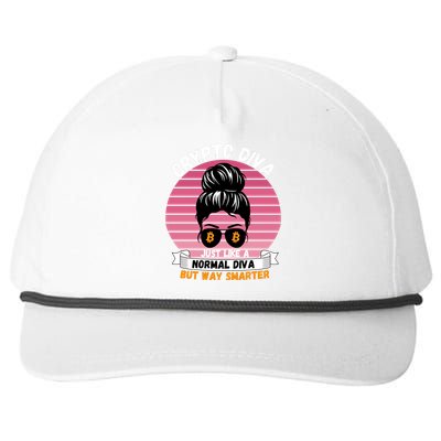 Crypto Diva, Crypto Mom, Plan B, HODL Bitcoin, Blockchain, Crypto Queen Snapback Five-Panel Rope Hat