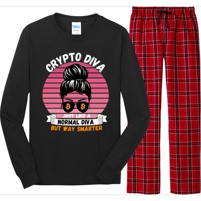 Crypto Diva, Crypto Mom, Plan B, HODL Bitcoin, Blockchain, Crypto Queen Long Sleeve Pajama Set