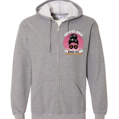 Crypto Diva, Crypto Mom, Plan B, HODL Bitcoin, Blockchain, Crypto Queen Full Zip Hoodie